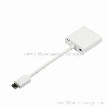 HDMI C Type to VGA Adapter, Supports Analog Video output up to UXGA and 1080p with 10-bit DAC